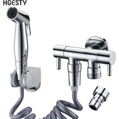 Handheld Toilet Bidet Sprayer Set Portable Bathroom Bidet Tap Pressurized Bidet Head Muslim Shower Douche Hygienic Anal Cleaner