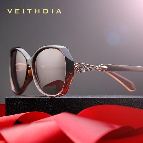 VEITHDIA Womens Sun glasses Polarized Gradient Lens Luxury Ladies Designer Sunglasses Eyewear Accessories For Women 3170