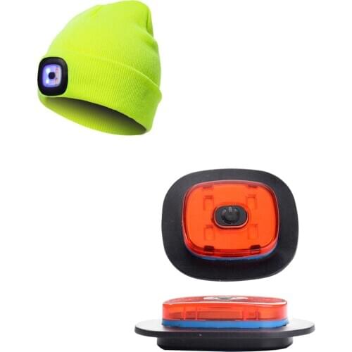 LED Hat Light Running Fishing Camping Emergency Warning Hat Lamp USB Rechargeable Battery Powered Outdoor Sport Cap Part