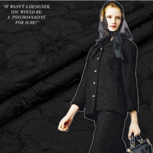 French imports 2016 autumn winters three-dimensional flowers haute couture jacquard fabric for dress suit bright cloth DIY