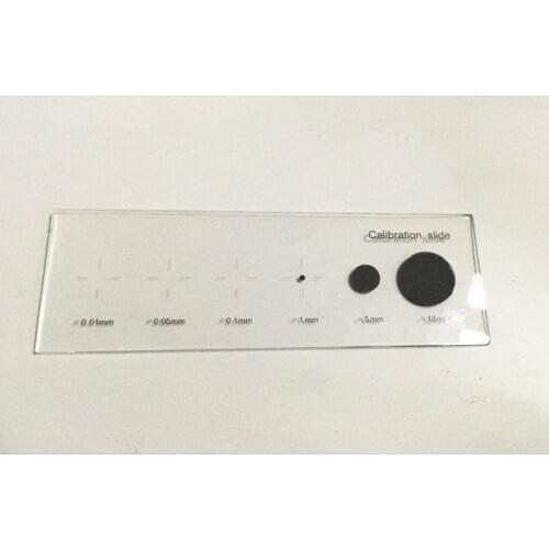 Dot 0.01MM 0.05MM 0.1MM 1MM 5mm 10mm Microscope Stage Diameter Circle Micrometer Calibration Slide