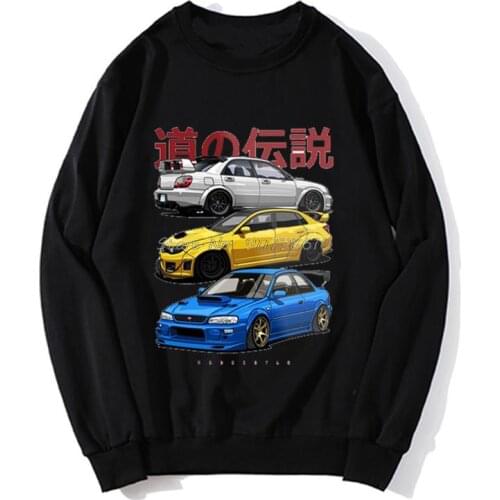Road Legends Impreza STI Mix Print Hoodie Fashion Men JDM Mix Skyline R34 Silvia S15 Spring Autumn Sweater Streetwear Harajuku