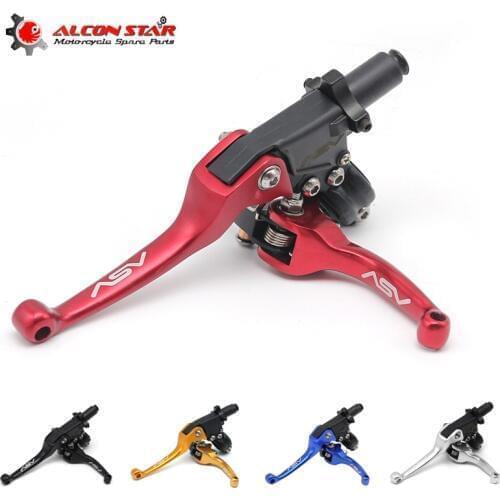 Alconstar Universal Adjustable Brake Clutch Levers ASV F3 2nd ShortAlloy Brake & Clutch handlebar lever For Honda Dirt Pit Bike