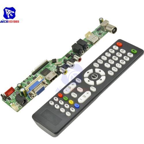 Diymore Universal USB LCD Controller Module USB VGA HDMI AV TV Interface Driver Board with Remote Control Case