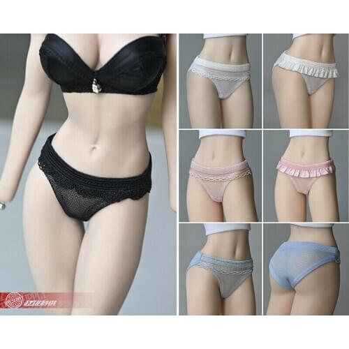 In Stock 1/6 Scale Female Lace Briefs Panties Net Underwear Clothes Model For 12" Figure