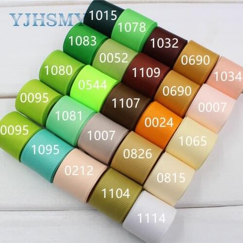 YJHSMY J-17330-L25MM-0007,25 mm 10 yards Solid Color Ribbons Thermal transfer Printed grosgrain Wedding Accessories DIY material