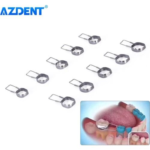 AZDENT Dental Orthodontic Gap Retainer Braces Preformed 2nd molar Space Maintainer Bands 32#-41