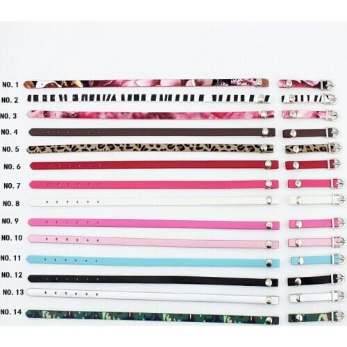 10pcs 14 Colors 40cm Wrap Leather Floating Locket Bracelets for Memory Locket