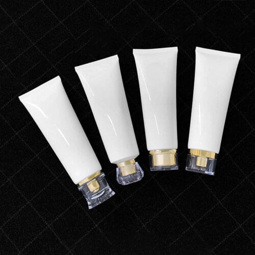 120ml White Plastic Soft Tubes Hand Cream Storage Bottle Glossy Fashion Squeeze Hose Sample Cosmetic Container 30pcs/lot