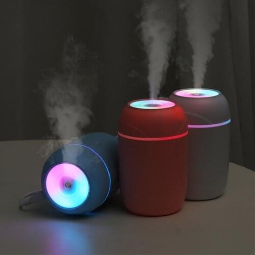 260ml Portable USB Air Humidifier Ultrasonic Aroma Essential Oil Diffuser Cool Mist Purifier Car Home with Romantic Night Light