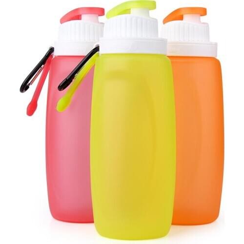 320ml Silicone Foldable Kettle Outdoor Sport Portable Water Bottle Gym Travel Camping Bottles