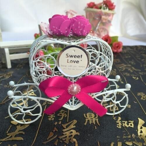 5Pcs Cinderella Carriage Candy Chocolate Boxes Birthday Wedding Party Favour New