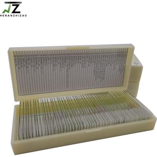 50pcs Mixed Histology Slides Set Histology Prepared Microscope Slides Set