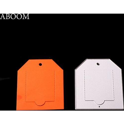 ABOOM 1PC Tag Metal Cutting Dies Scrapbooking Christmas New Die Cut Machine For Scrapbooking Craft Die New Arrival