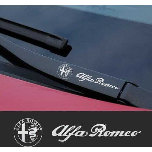 Car Metal Emblem Window Wiper Stickers Reflective Decor Decals For Alfa Romeo 159 147 156 giulietta 147 159 mito Accessories