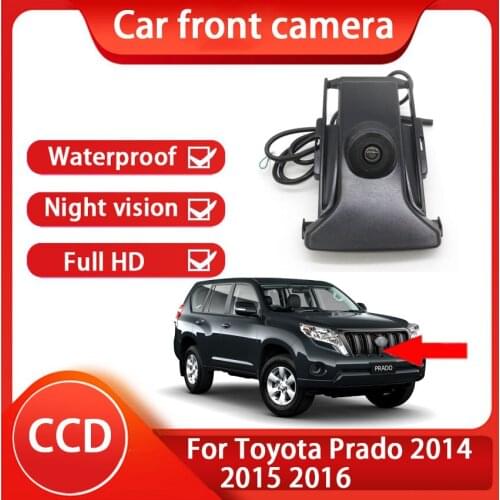 Car Special Front Full HD high quality Camera For Toyota Prado 2014 2015 2016 Car front camera Waterproof Night Vision CCD