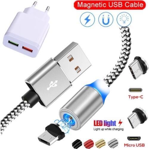 Fast Charger 1M charging Magnetic USB Cable For Sony Xperia 10 plus 2 20 1 XA1 XA2 Ultra plus L1 L2 L3 XA X Z1 Z2 Z3 Z4 Z5 E5 C5