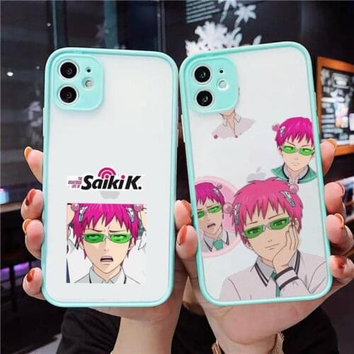 The Disastrous Life of Saiki K Saiki Kusuo Phone Case For iPhone 12 11 Mini Pro XR XS Max 7 8 Plus X Matte transparent Cover