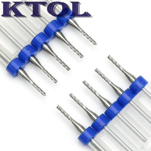 3.175x1.6mm CNC PCB Milling Bits Imported Tungsten Steel Solid Carbide End Mill Cutter PCB Router Bit Cutting Tools on Circuit