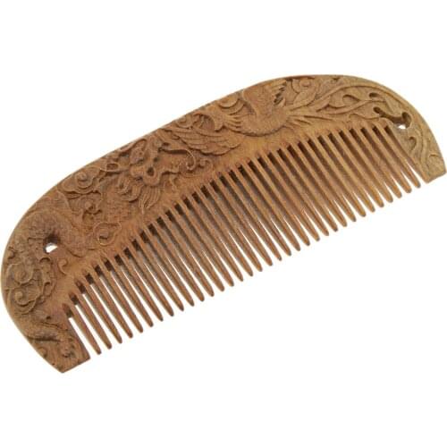 Exquisite Handcraft Hair Comb Sandalwood Fine Tooth Comb - No Static Natural Aroma Wood Comb for Men, Women and Kids