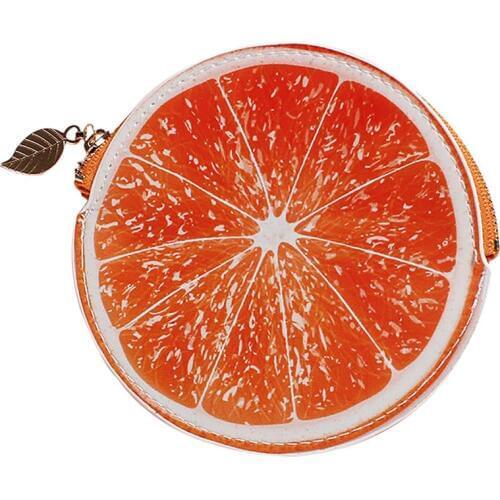 Cute Creative Simulation Fruit Shape Pattern PU Coin Purse Leather High Quality Mobile Phone Pendant Copper Zip Coin Purse