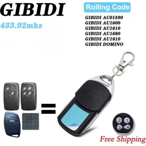 The Best Copatible GIBIDI AU1600 AU1610 AU1810 Garage Door Remote Control 433.92MHz Rolling Code Wireless Transmitter