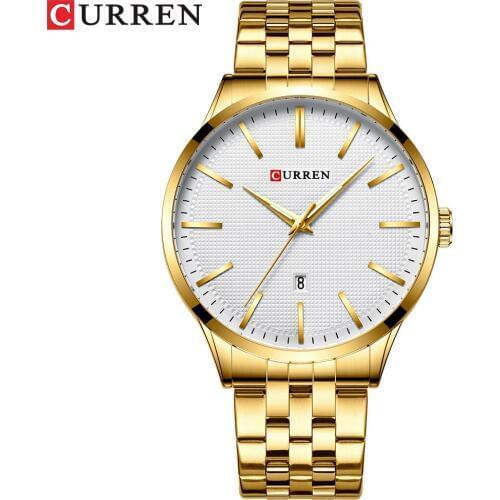 Mens Watch Top Brand CURREN Luxury Quartz Wrist Watch Male Clock Business Watches Relogio Masculino Stainless Steel Band