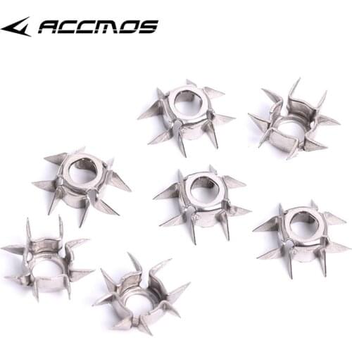 12/24/36/48/60pcs Target Points ID 6.2mm Arrowhead Broadhead 8 Paw Point Judo Arrow Points Outdoor Practice Archery Accessories