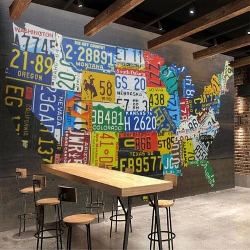 Beibehang Wallpaper custom living room bedroom sofa antique america map mural decoration Papel de parede Wallpaper