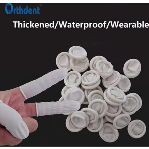 1000 Pcs Dental Disposable Latex Finger Cots Portable Anti-static Fingertips Non-slip Wearable Protector Glove Dentist Materials