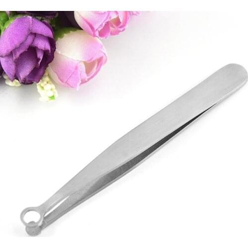Nose Hair Trimming Tweezer Universal Round Tip Eyebrow Tweezer Perfectly Steel Nose Hair Removal Tweezers