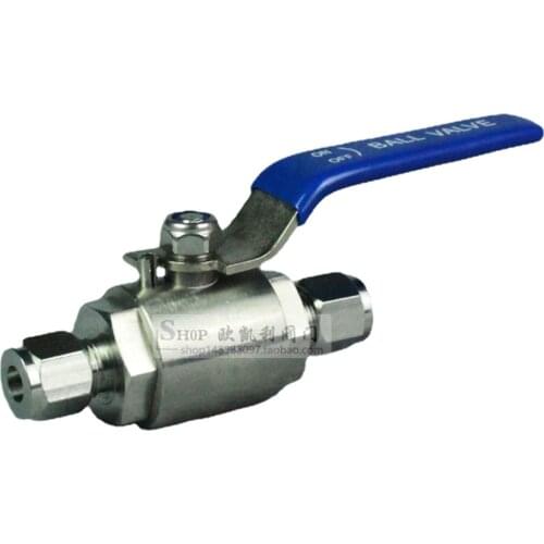 Fit 6/8/10/12mm Tube OD Compression Ball Valve 304 Stainless Steel 2230 PSI For Air Source