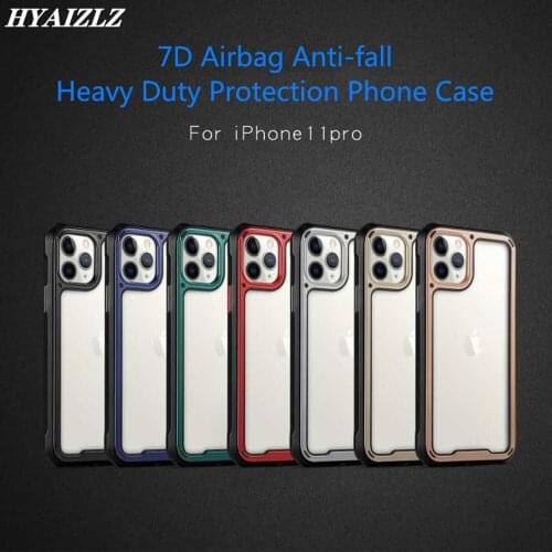 Transparent Shockproof Phone Case for iPhone 11 Pro Max XS XR X SE 2020 6s 7 8 Plus Acrylic Soft TPU Rugged Bumper Back Cover