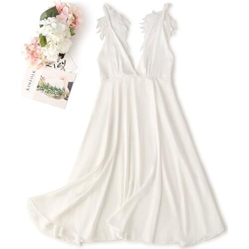 Pink Bride Wedding Nightgown Lace Backless Womens Nightdress Sleepshirt Strap Nighty Dress V-Neck Sleepwear Home Clothes