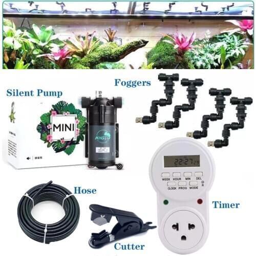 HEMAN Reptiles Fogger Mist Sprinkler Rainforest Tank Pet Humidification Cooling system Reptile Pet Terrarium Misting System