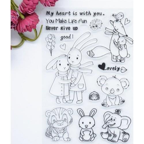 Scrapbook DIY photo cards account rubber stamp clear stamp transparent stamp 11x16cm You Make Life Fun Rabbit CS071