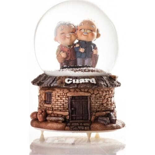 Snowflake Sprayed Luminous Immortal Love Snow Globe Crystal Balls Magnetic Spheres Home Office Decoration