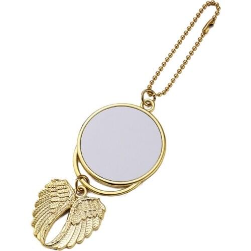 Sublimation Blanks Double-sided Printing Angel Wing Car Hanger Pendant Ornament for Auto Interior Decoration Drop shipping