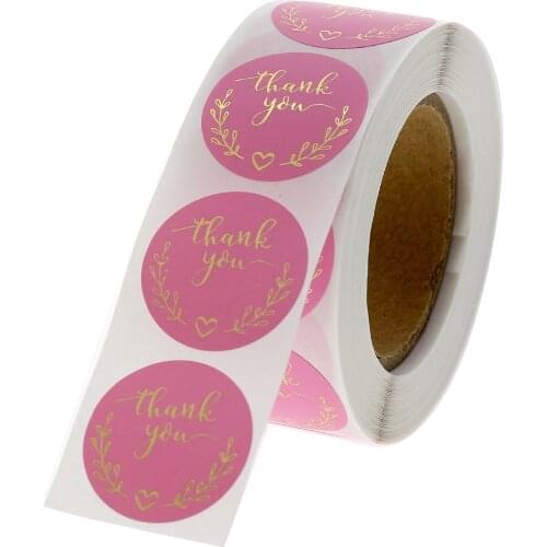 50-500pcs label thank you sticker party decoration envelope seal stationery sticker with round wedding sticker