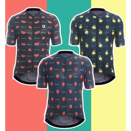 Racmmer AERO Cycling Jersey Summer Mens Fruits Flyweight Jersey Mtb Clothes Bicycle Clothing Bike Racing Kit