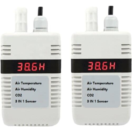 Air temperature and Air humidity CO2 three parameters 3 in 1 Nixie tube display RS485 wifi gprs lora lorawan sensor tester