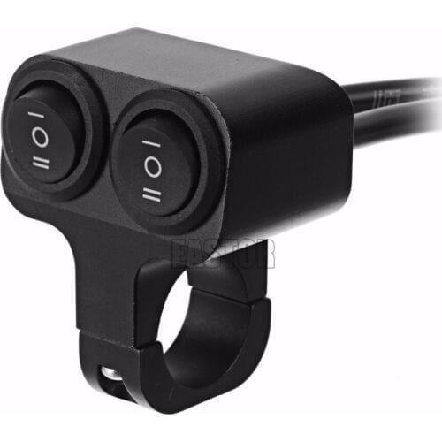 12v 10A Motorcycle CNC Aluminum Alloy Switch 22-24mm 2 Way 2Gear Headlight Switch Motorcycle Switches for 4 Light