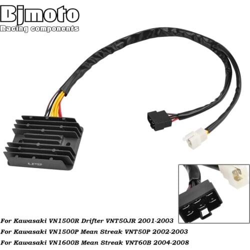 BJMOTO Motorcycle Voltage Regulator Rectifier For Kawasaki VN1500R Drifter VNT50JR 01-03 Mean Streak VNT50P 02-03 VNT60B 04-08