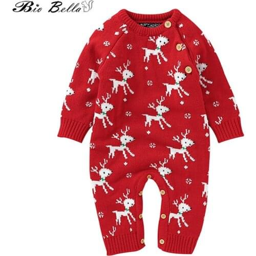 Winter Red Cartoon Kids Baby Sweater Long Sleeve Warm Thinken Knitted Kids Boy Girl Pullovers Christmas New Years Baby Sweaters