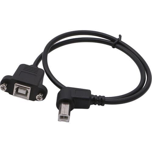 1 PC 50cm Extension Cable USB 2.0 B Male to USB B Female Socket Printer Panel Mount