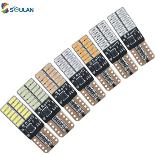 10pcs Car Led Light T10 W5W 194 Canbus No Error Constant Current Auto Clearance Bulb Motorcycle Signal Lights 6000K IC 12V Diode