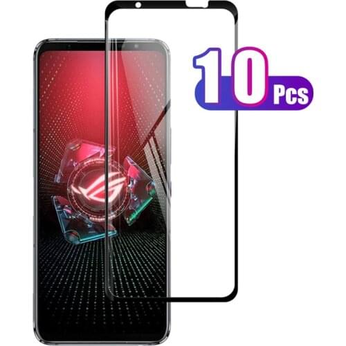 10 Pcs For Asus ROG Phone 5 Pro Ultimate 9H Hardness 9D Full Cover Toughened Tempered Glass Film Screen Protector Protect Guard