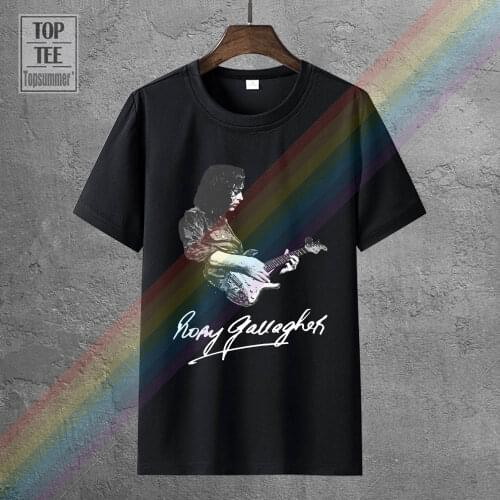 2018 Brand New Clothing Mens Printed Shirts Rory Gallagher T Shirt Guitarist Guitar 1970S 1980S Retro Vintage Tee Shirt