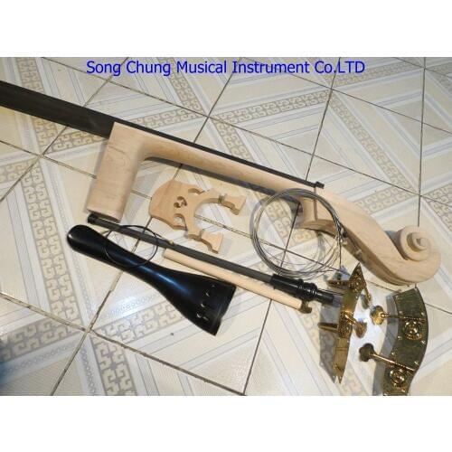 3/4 Upright Bass part:neck with fingerboard,bridge,tailpiece,unite style pegs