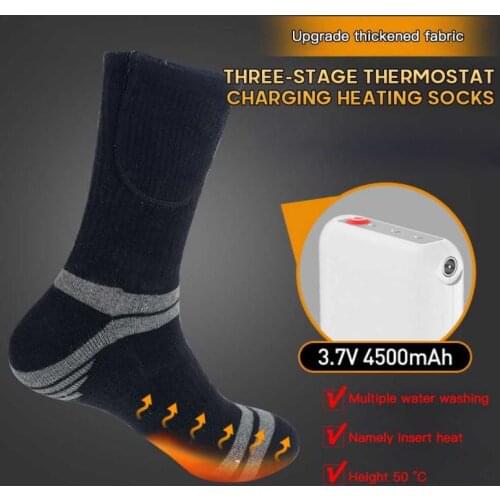 3.7V 3adjustable Warmer Socks Electric Heated Socks Rechargeable Battery for Women Men Winter Outdoor Skiing Cycling Sport New